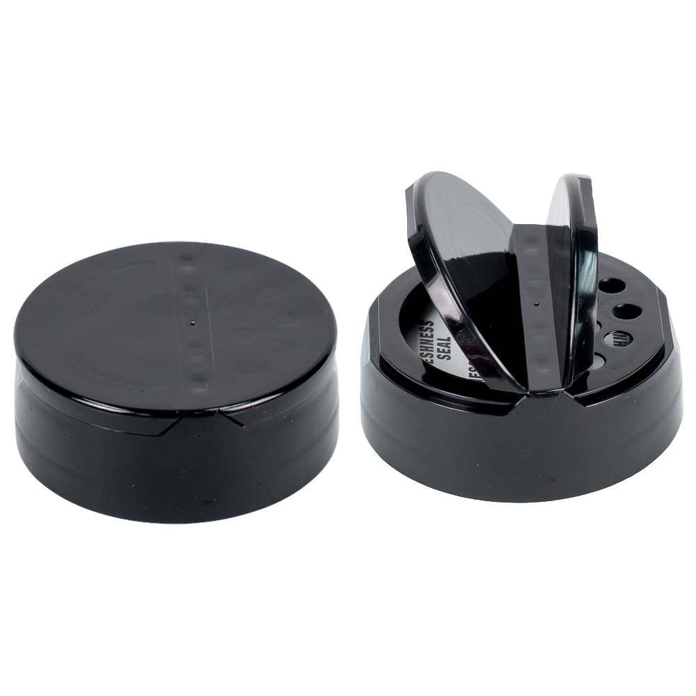 48/485 Black 3 Hole Flapper® Spice Cap with Pressure-Sensitive